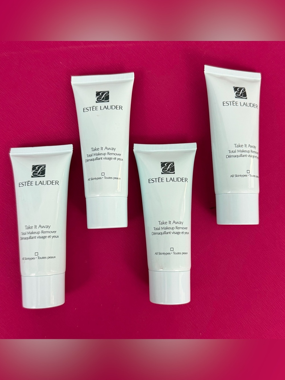 Estée Lauder  Take It Away Total Makeup Remover Bundle of 4 Travel Size Tubes !